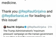 انتقاد نماینده مجلس نمایندگان آمریکا از ترامپ به دلیل تحریم دارویی ایران
