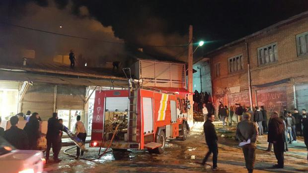 آتش سوزی بازار ابوذر خلخال مهار شد