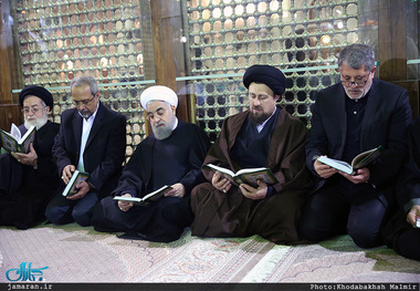 ادای احترام حسن روحانی به امام خمینی و رییس فقید مجمع تشخیص مصلحت نظام-2