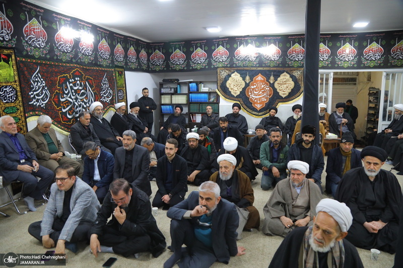 عزاداری شهادت حضرت فاطمه (س) در بیت آیت الله دوستی زنجانی‎