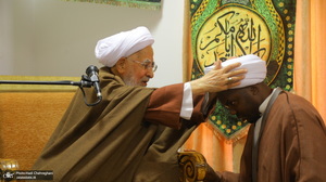 عمامه گذاری طلاب توسط مراجع عظام تقلید در روز میلاد امام علی (ع)‎