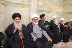 مراسم ترحیم و بزرگداشت آیت الله سید محمدعلی شیرازی در مسجد اعظم قم