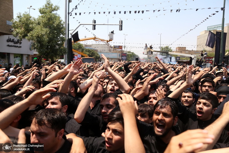 دسته عزای شهادت امام صادق(ع) با حضور آیت الله العظمی وحید خراسانی