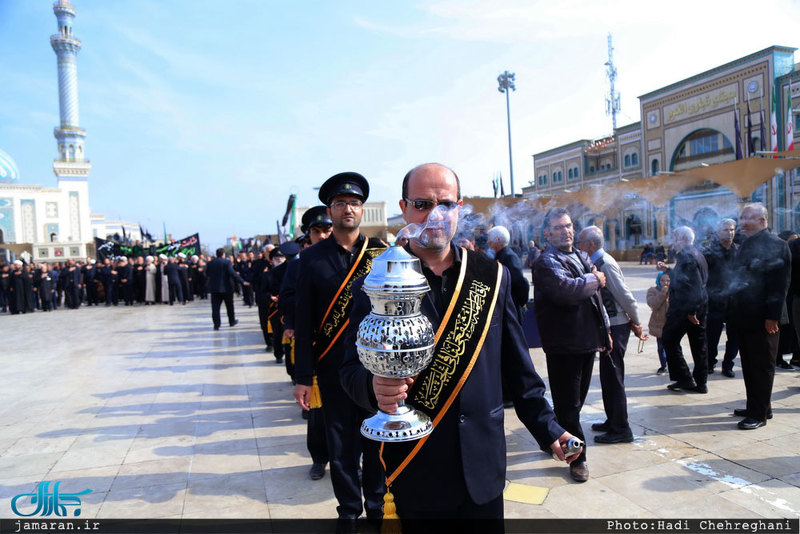 دسته عزاداری خادمان حرم حضرت معصومه ( س) در روز شهادت امام رضا (ع)