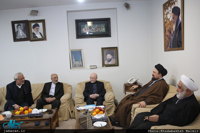 دیدار جمعی از اعضای شورای مرکزی حزب مؤتلفه با سید حسن خمینی 