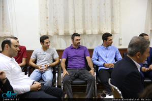 دیدار صمیمانه ملی پوشان تیم تیر اندازی اعزامی به مسابقان آسیایی با سید حسن خمینی