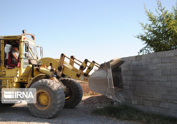 ۱۴ بنای غیرمجاز در روستاهای گرگان تخریب شد