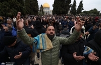 بیش از 90 هزار مسلمان در اولین نماز جمعه ماه رمضان در مسجد الاقصی (3)