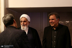 مراسم ختم مادر همسر حجت السلام ‌و المسلمین علی اکبر ناطق نوری و عباس آخوندی