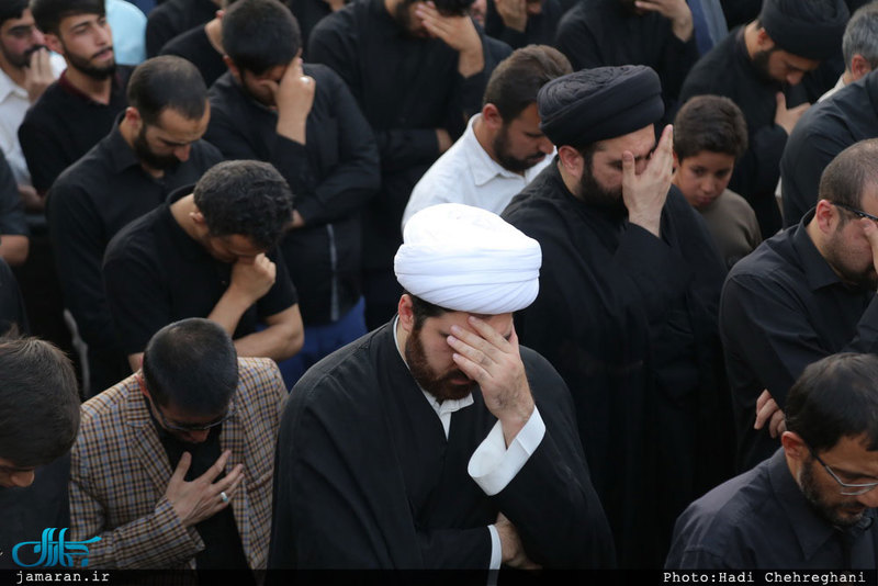 دسته عزای شهادت امیرالمؤمنین علی(ع) با حضور آیت الله العظمی وحید خراسانی