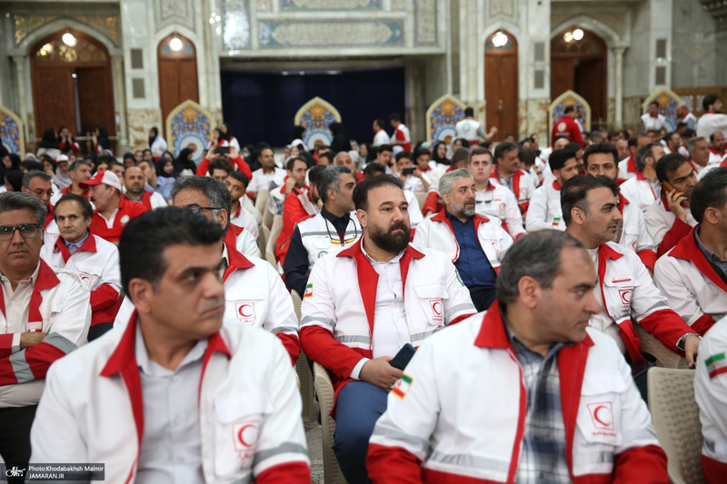 دیدار امدادگران هلال احمر با سید حسن خمینی