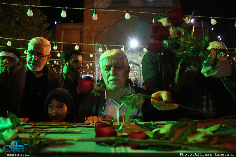 وداع با پیکر مطهر شهید امیر‌سعید قاسمی در امامزاده صالح(ع) فرحزاد 