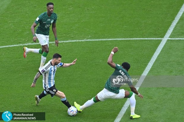 درگیری و کل کل عجیب مدافع عربستان با مسی+ویدیو