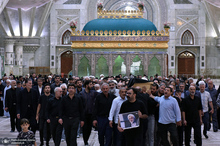 مراسم خاکسپاری پیکر مرحوم محمدعلی جماعتی (ره) در حرم امام خمینی (س)
