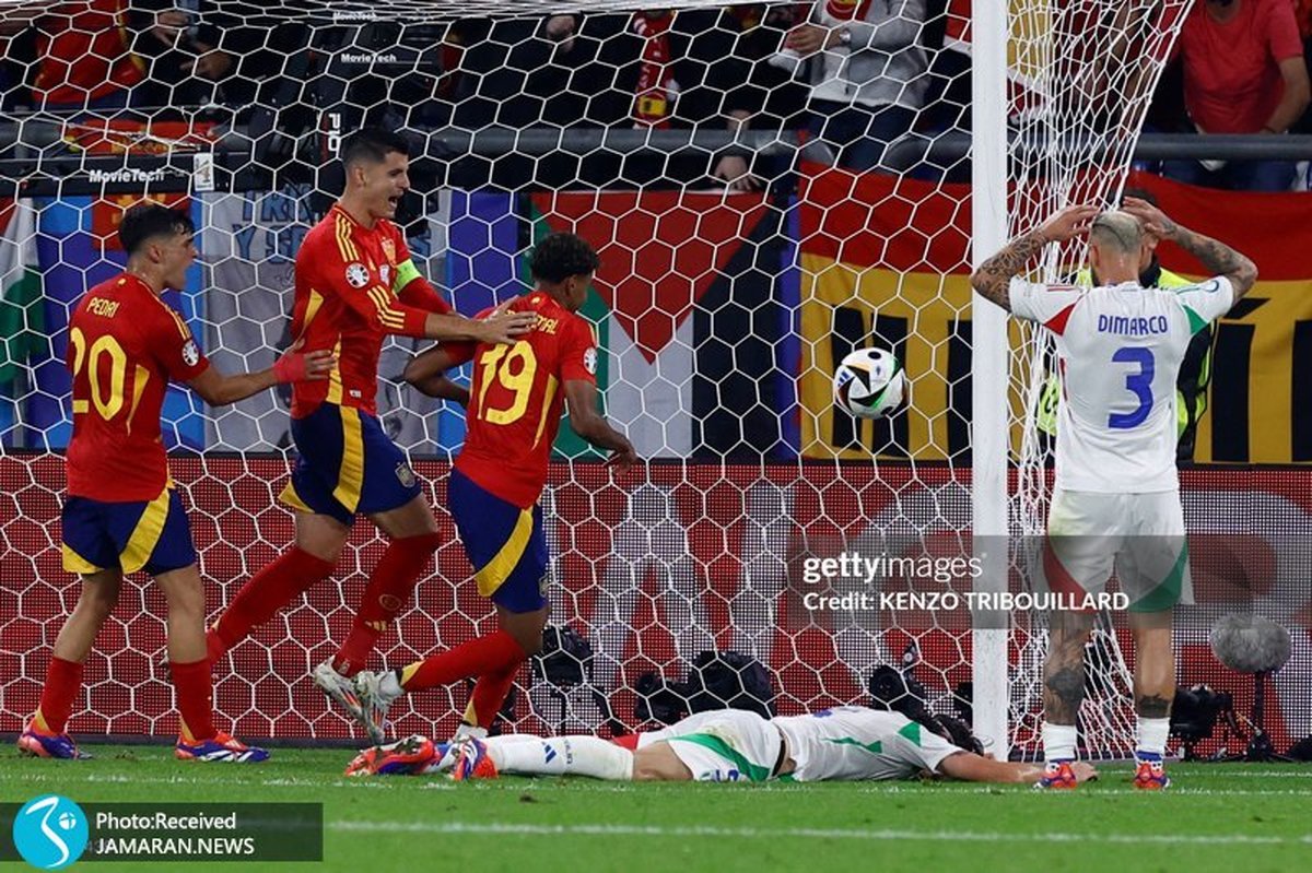 گزارش تصویری بازی ایتالیا و اسپانیا در یورو 2024