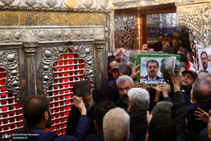 مراسم تشييع شهيد دكتر علیرضا بیات در حرم حضرت عبدالعظیم حسنی (ع)