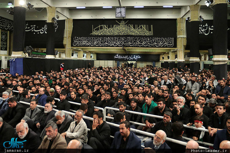 مراسم عزاداری شب تاسوعای حسینی با حضور رهبر معظم انقلاب اسلامی