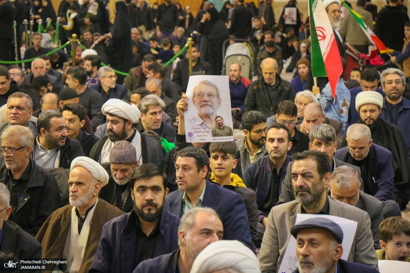 مراسم بزرگداشت شهید علی لاریجانی در حرم حضرت معصومه (س)
