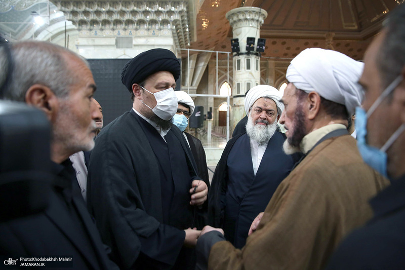 مراسم تشییع و خاکسپاری حجت الاسلام و المسلمین حسین اشرفی اصفهانی در حرم مطهر امام خمینی