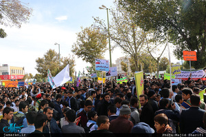 مراسم روز 13 آبان در جوار بیت و زادگاه حضرت امام خمینی(س) در خمین