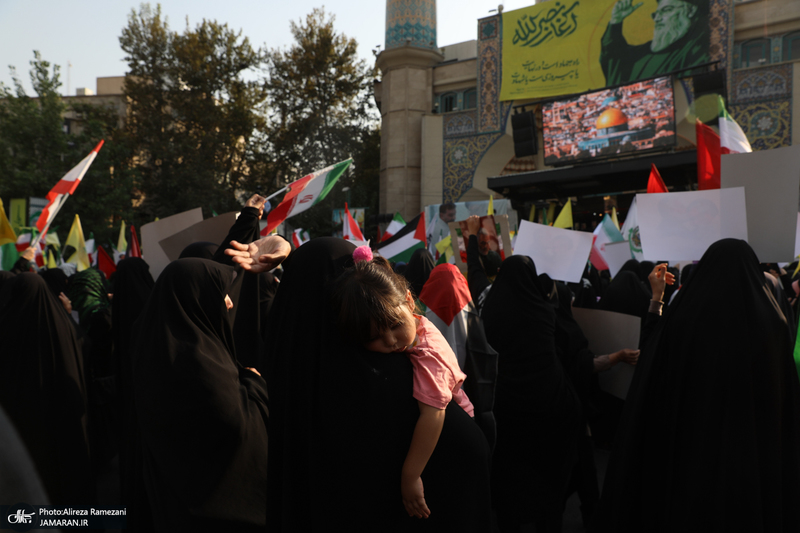 اجتماع دختران انقلاب در حمایت از جبهه مقاومت