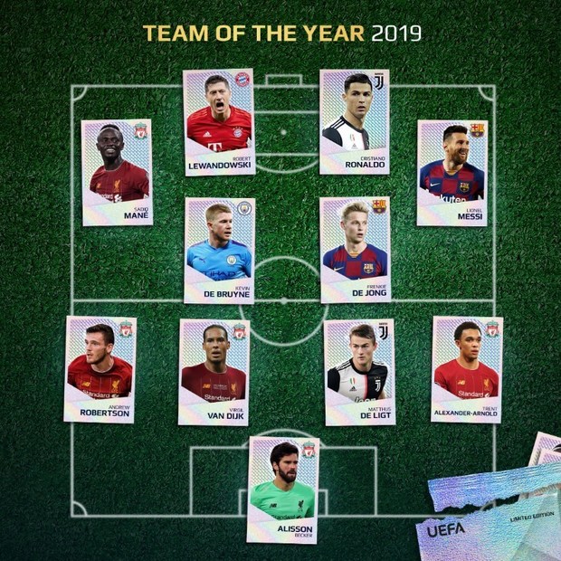 معرفی تیم منتخب یوفا در سال ۲۰۱۹ + عکس
