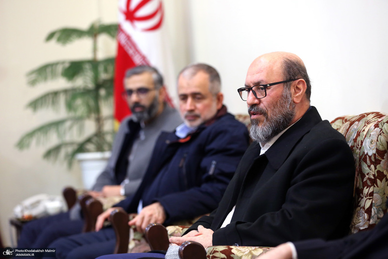 دیداررئیس و جمعی از کارکنان بنیاد مستضعفان با سید حسن خمینی