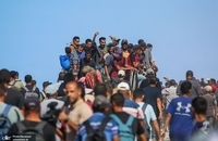 سیل بازگشت فلسطینیان به خانه‌هایشان در غزه (6)