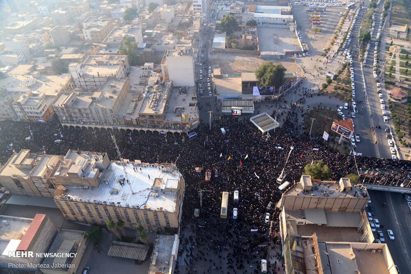 تشییع باشکوه پیکر مطهر شهید حاج قاسم سلیمانی در اهواز