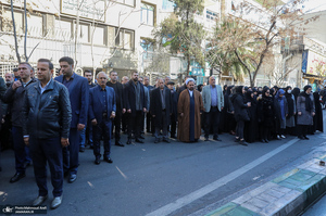 مراسم تشییع مادر شهیدان جواد سپهری