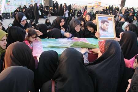 آئین وداع با پیکرهای سه شهید گمنام در نور برگزار شد