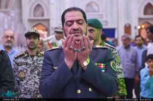 تجدید میثاق فرمانده قرارگاه پدافند خاتم الانبیاء(ص) با حضرت امام(س) 