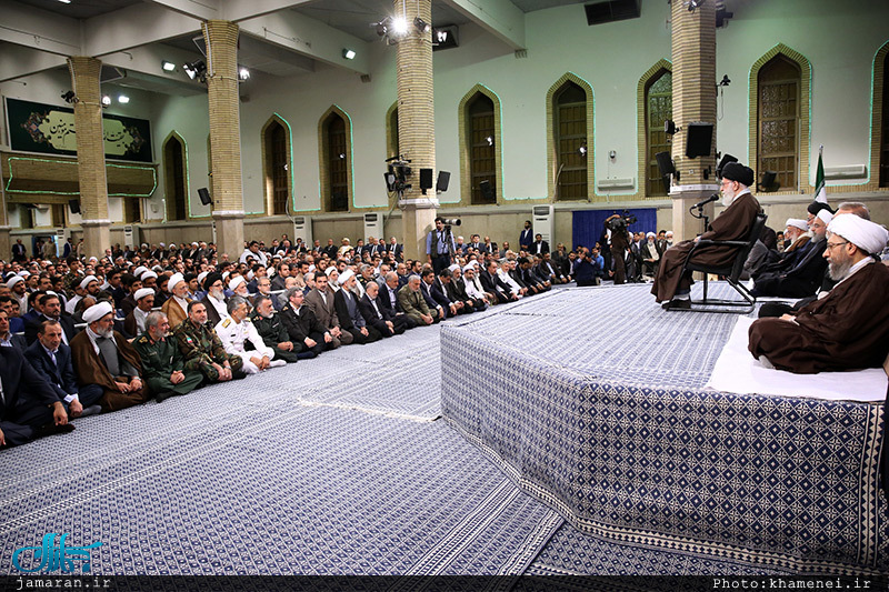 دیدار مسئولان نظام و سفرای کشورهای اسلامی با رهبر معظم انقلاب