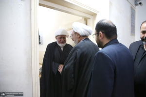 دیدار علی کمساری با شیخ ابوخوله رئیس مدرسه امام خمینی و علوم اسلامی در نجف اشرف