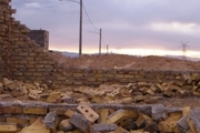 تندباد دیوار حائل شهرستان سامان را فرو ریخت