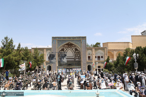 تجمع طلاب و اساتید حوزه علمیه قم در حمایت از مردم فلسطین و محکومیت حادثه تروریستی افغانستان‎