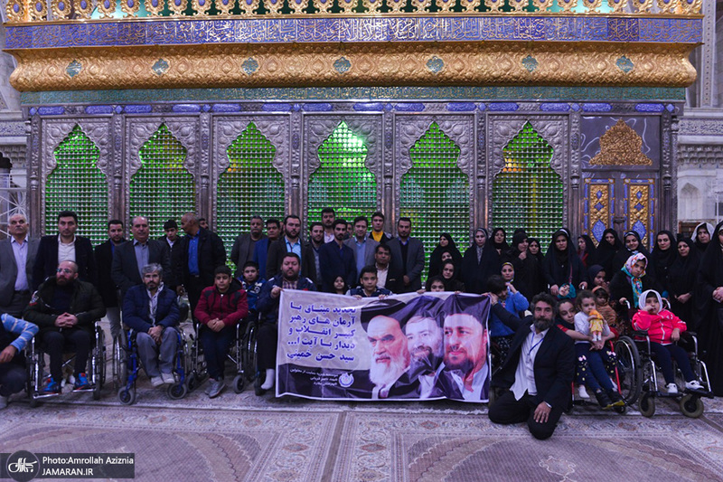 دیدار جمعی از معلولین موسسه شهید ناصر قربانی شهرستان ملارد با سید حسن خمینی