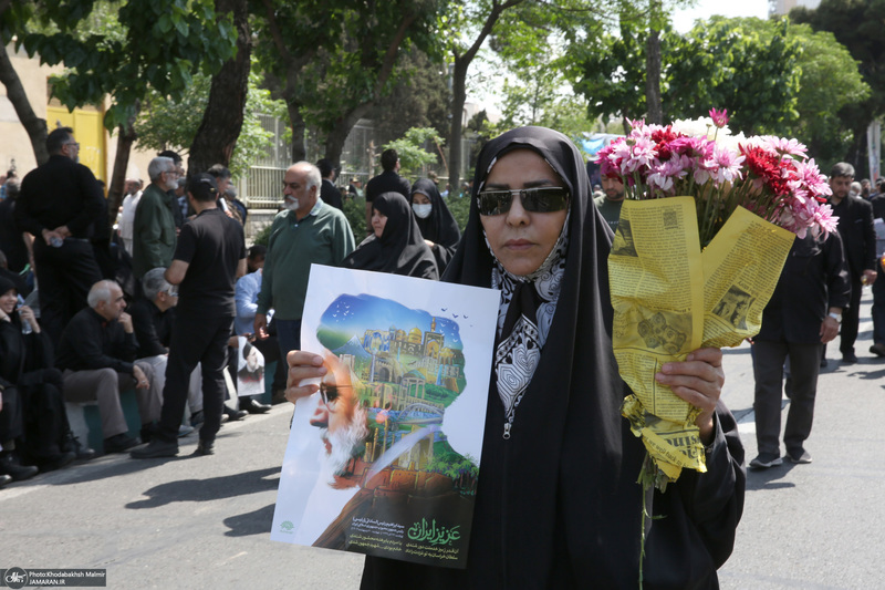 تشییع باشکوه پیکر رئیس جمهوری و یارانش در تهران- 6