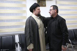 دیداری رئیس امداد و نجات حزب الله لبنان با سید حسن خمینی