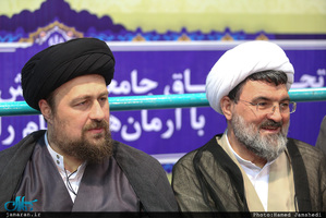 دیدار وزیر ورزش و جوانان و جمعی از ورزشکاران با سید حسن خمینی 