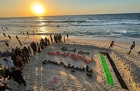 ادای احترام فلسطینی‌های غزه به سید حسن نصرالله در اولین سالگرد شهادت ایشان (4)