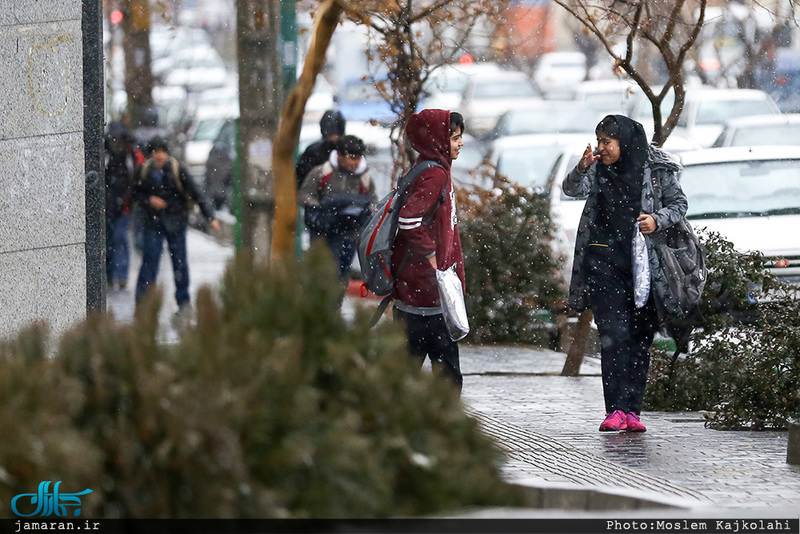 تصاویر زیبایی از برف امروز تهران 