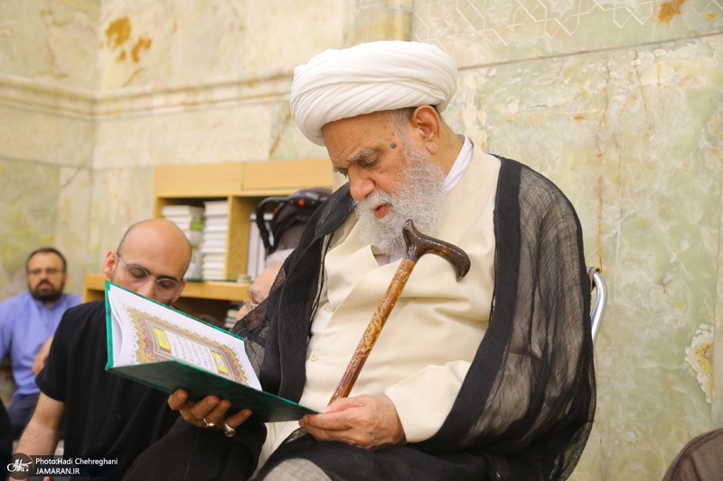 مراسم ترحیم آیت الله نورالله شاه آبادی(ره) در مسجد اعظم قم