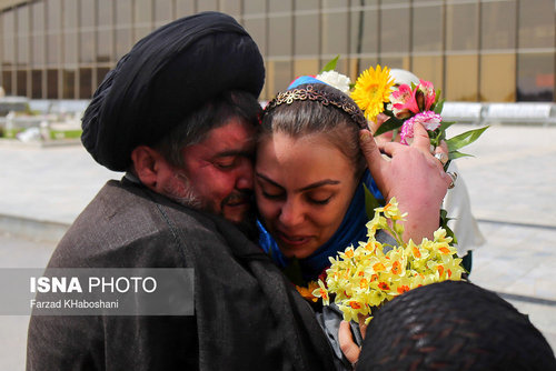 ورود نرگس کلباسی به ایران+ تصاویر