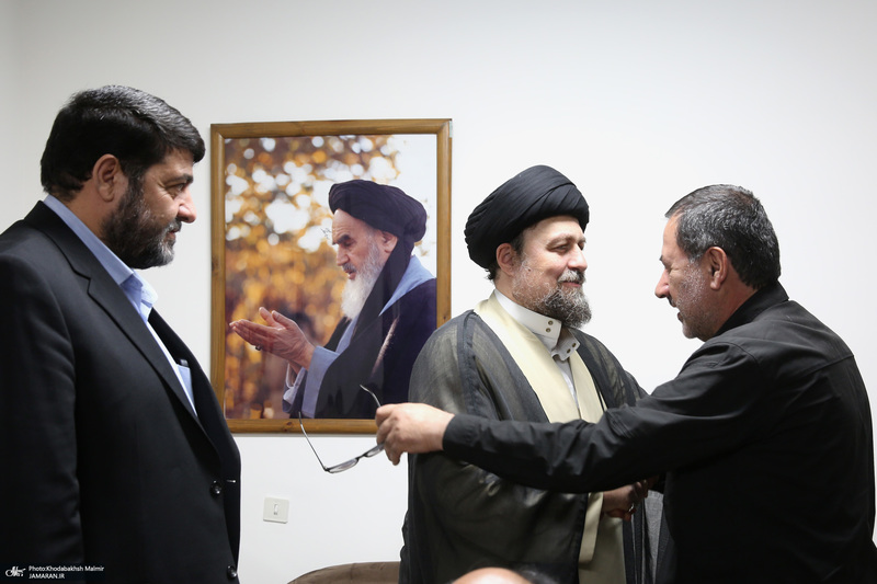 دیداری رئیس امداد و نجات حزب الله لبنان با سید حسن خمینی