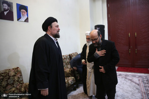 دیدار رئیس سازمان اسناد و کتابخانه ملی ، معاونین ومدیران با سید حسن خمینی