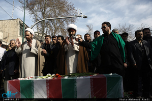 مراسم تشییع و خاکسپاری پیکر مطهر شهید گمنام در حوزه علمیه معیر 