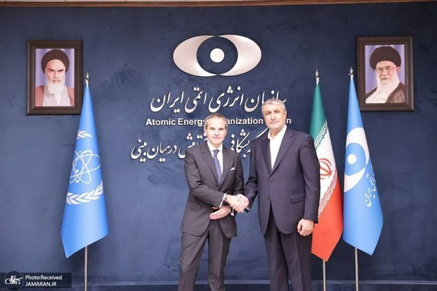 حضور مدیرکل آژانس در سازمان انرژی اتمی ایران/ آغاز مذاکره «گروسی» و «اسلامی»
