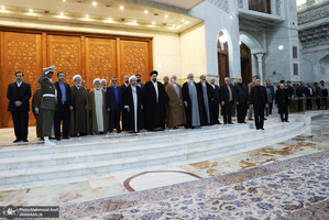 تجدید میثاق رئیس قوه قضائیه و مسئولان عالی قضایی با آرمان‌های امام خمینی(س)