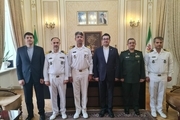 ورود هیات نیروی دریایی ارتش ایران به جمهوری آذربایجان + عکس